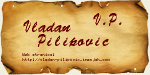 Vladan Pilipović vizit kartica
